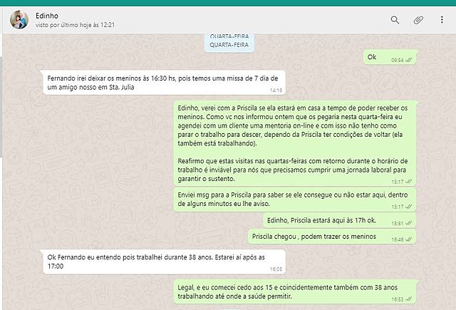 Visita semanal (liminar)