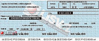 Creación dell cheque