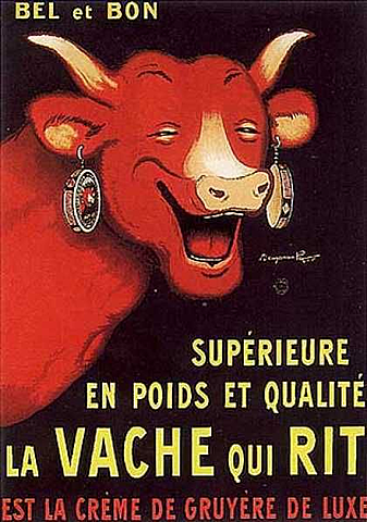 Affiche La vache qui rit, Benjamin Rabier