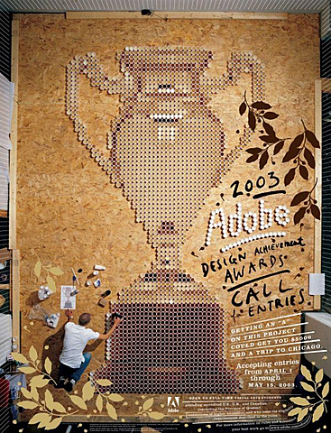 Affiche pour l’Adobe Design Achievement Awards, Stefan Sagmeister et Matthias Ernstberger