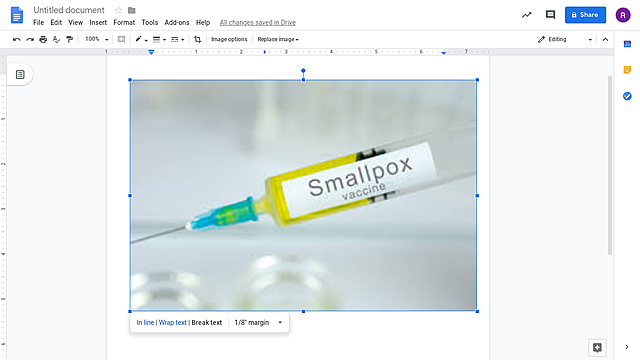 Smallpox vaccination method