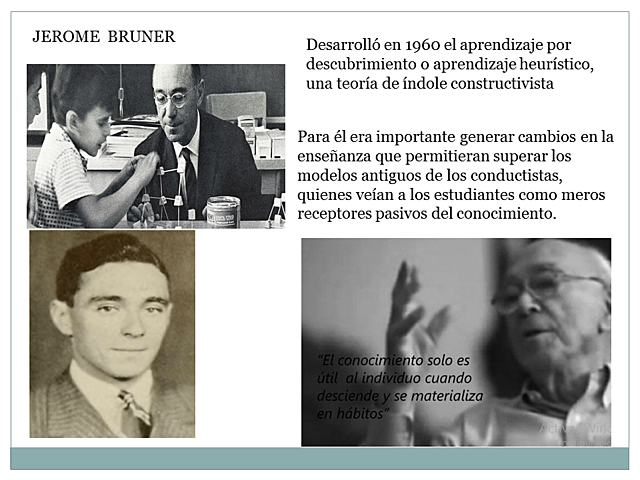 JEROME BRUNER        Incansable investigador que constantemente se movía de un campo a otro.