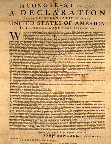 The Declaration of Independence