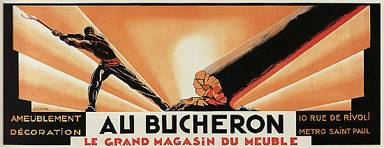 affiche "Au bûcheron" de A.M Cassandre