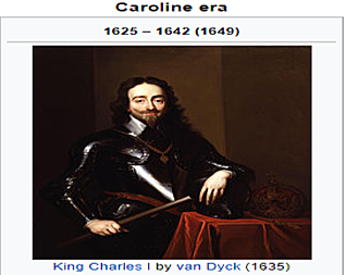 Caroline era 1625- 1653