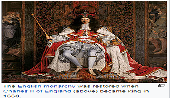 Restoration period 1660- 1700