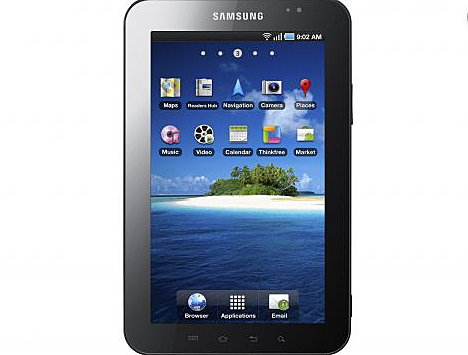 When did Samsung release their first tablet and who made it