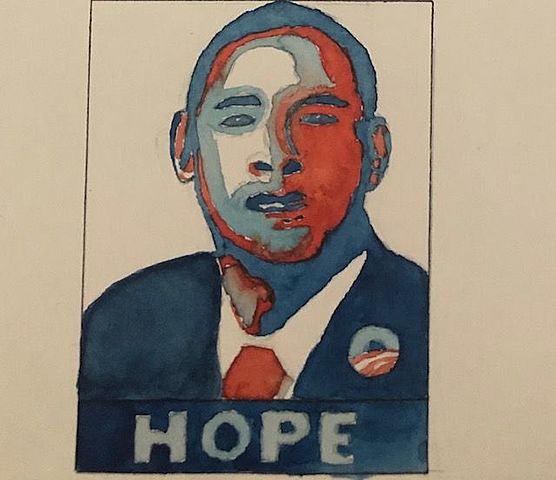 Affiche "Espoir" de Barack Obama, HOPE,Shepard Fairey