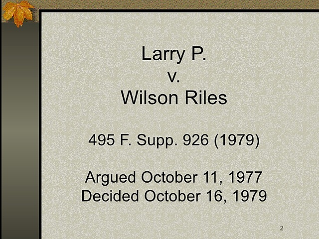 Larry P. v Riles