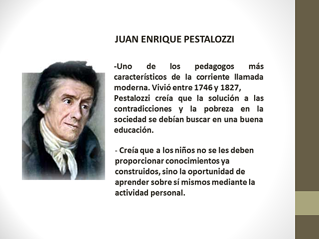 JUAN ENRIQUE PESTALOZZI 1746 y 1827
