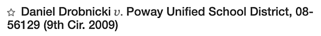 Drobnicki v. Poway United School District