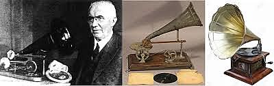 Grava en disco flexible de la vibración de la voz humana	Francia	1854	Francés Charles Munson