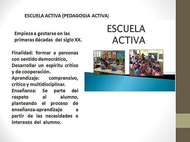 ESCUELA ACTIVA (PEDAGOGIA ACTIVA)