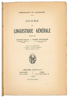 Primera Edición del Curso de Lingüística General - Ferdinand Saussure