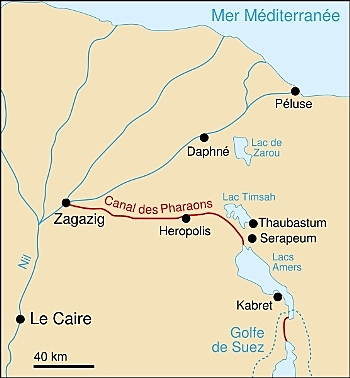 Canal connecting the Nile to the Red Sea