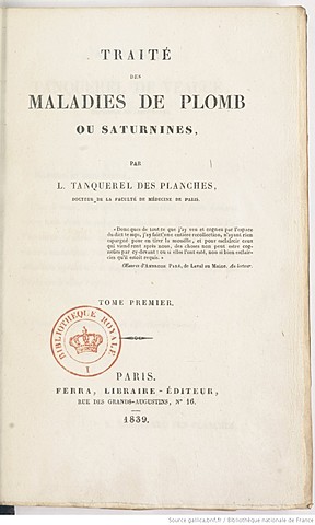 TRAITEDES MALADIES DE PLOMBOU SATURMISME
