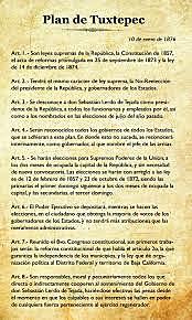 Porfirio Díaz proclama el Plan de Tuxtepec, en contra de Sebastián Lerdo de Tejada.