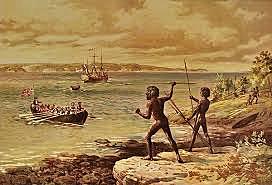First Contact Between Aborigines and British