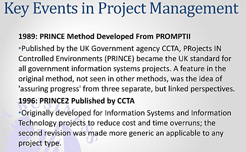 1989 Projects in Controlled Environments (PRINCE)
