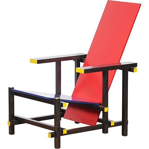 Chaise bleue et rouge, Gerrit Rietveld