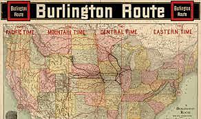 Railroads set up standard time zones