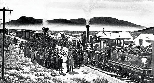 Transcontinental Railroad is completed