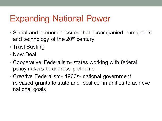 Expanding National Power