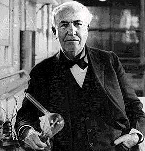Edison perfects incandescent light bulb