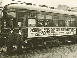First electric trolley line, Richmond, VA