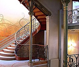 Cage d'escalier de l'hotel tassel