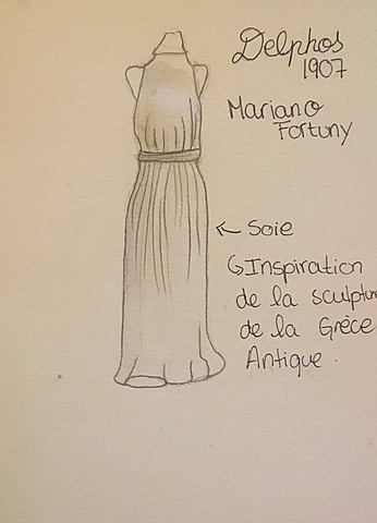 Croquis robe Delphos