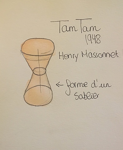 Croquis tabouret Tam Tam