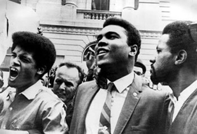 Muhammad Ali refuses induction into the US Army