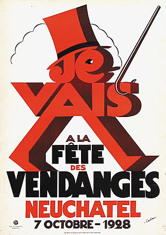 affiche pour la fete des vendanges