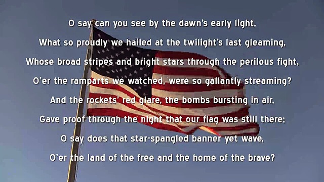 Writing of the National Anthem