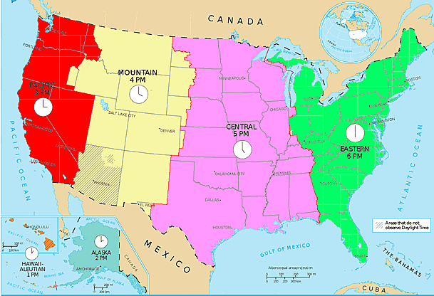 Railroads Set Up Standard Time Zones