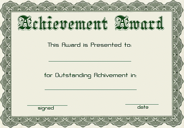my first award