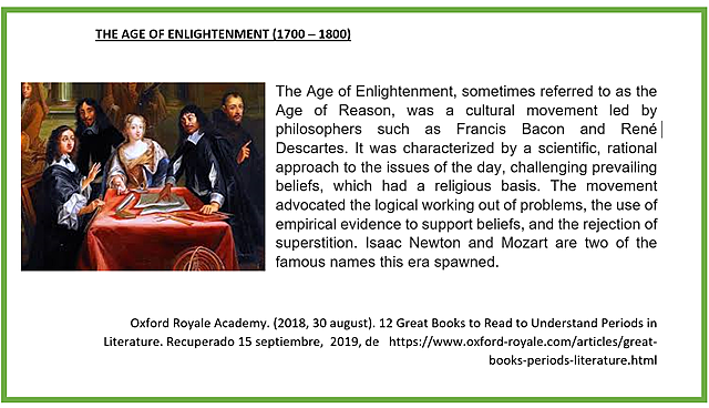 THE AGE OF ENLIGHTENMENT (1700 – 1800)