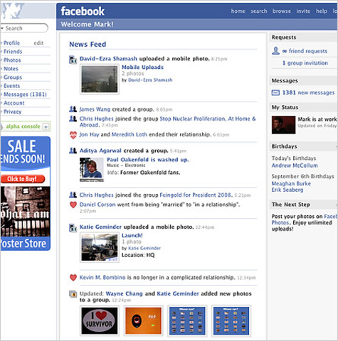 Facebook launches News Feed