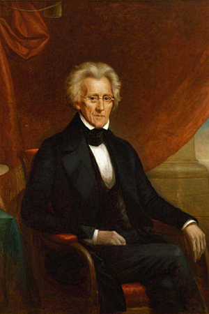 President Andrew Jackson forces the Bank to close.