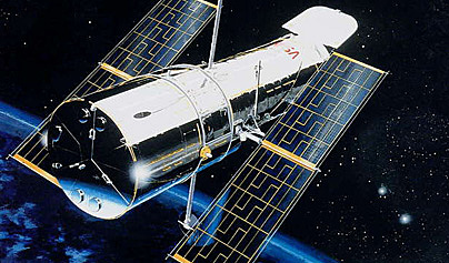 Lanzamiento del telescopio espacial Hubble.