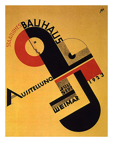 Affiche exposition Bauhaus, Joost schmidt.