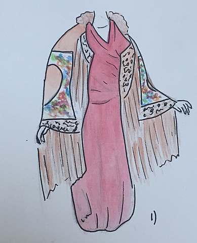 Design de mode (1910-1920) : Ensemble Flammes