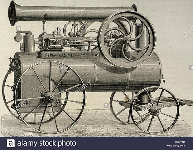 máquinas de vapor con ruedas