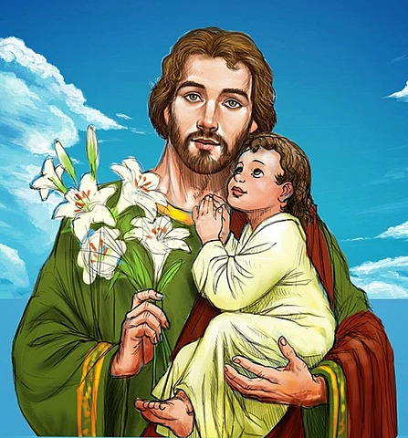 Comienzo de la adoración a san José.