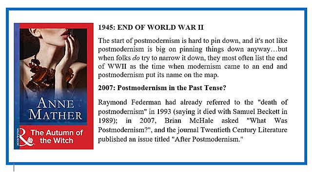 The Postmodern Period (1945 - onward)