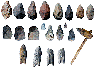 Evidence of People Using Stone Tools