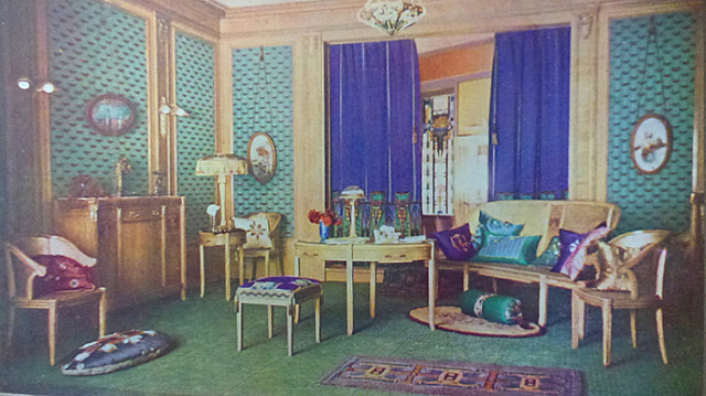 Disign d’espace (1910-1920) : salon en citronnier
