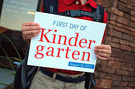 first day of kindergarten