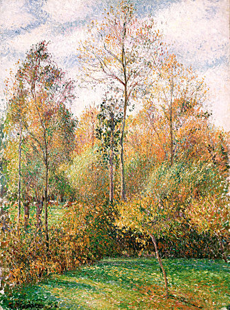"Otoño, Álamos, Éragny" (Camille Pissarro)